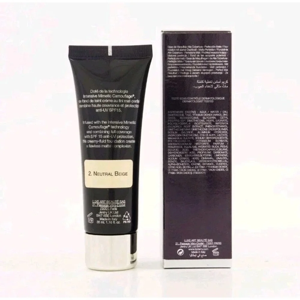 By Terry Cover-Expert Foundation 2. NEUTRAL BEIGE Full Coverage SPF15 35ml BNIB